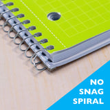BAZIC 100 Ct. Quad-Ruled 4-1" Spiral Notebook, Case Pack 24
