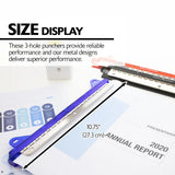 BAZIC Portable 3-Hole Paper Punch, pack of 12