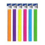 BAZIC 12" (30cm) Ruler w/ Handle Grip, pack of 24