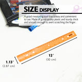 BAZIC 12" (30cm) Jeweltones Color Ruler, pack of 24