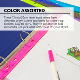 BAZIC 12" (30cm) Jeweltones Color Ruler, pack of 24