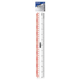 BAZIC Claro 12" (30cm) Transparent Plastic Ruler, pack of 24