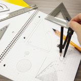 BAZIC 4-Piece Geometry Ruler Combination Sets w/ Compass, pack of 24