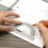 BAZIC 4-Piece Geometry Ruler Combination Sets w/ Compass, pack of 24
