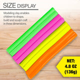 BAZIC 4.8 oz (136g) 4 Fluorescent Color Modeling Clay Sticks, pack of 24