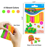 BAZIC 4.8 oz (136g) 4 Fluorescent Color Modeling Clay Sticks, pack of 24