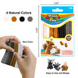 BAZIC 4.8 oz (136g) 4 Natural/ Earth Color Modeling Clay Sticks, pack of 24