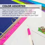 BAZIC 12" (30cm) Jeweltones Color Ruler (4/Pack), pack of 24
