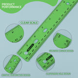 BAZIC 12" (30cm) Jeweltones Color Ruler (4/Pack), pack of 24