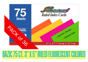BAZIC Index Cards- variety packs and sizes
