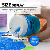 BAZIC 2 oz (56.6g) Primary Color Glitter Shaker, pack of 12