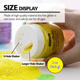 BAZIC 2 oz (56.6g) Neon Color Glitter Shaker, pack of 12