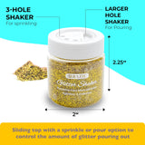 BAZIC 2 oz (56.6g) Gold and Monochrome Glitter Shaker, pack of 12