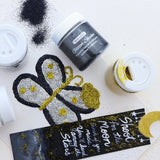 BAZIC 2 oz (56.6g) Gold and Monochrome Glitter Shaker, pack of 12