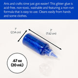 BAZIC 0.67 FL OZ (20 mL) 6 Classic Color Glitter Glue, pack of 24