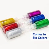 BAZIC 0.67 FL OZ (20 mL) 6 Classic Color Glitter Glue, pack of 24