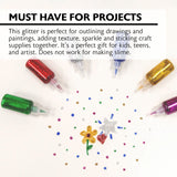 BAZIC 0.67 FL OZ (20 mL) 6 Classic Color Glitter Glue, pack of 24