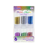 BAZIC 0.25 oz (7g) 6 Primary Color Glitter Shaker, pack of 24