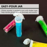BAZIC 0.21 oz (6g) 5 Neon Color Glitter Shaker, pack of 24