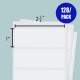 BAZIC 2 3/4" X 1" White Multipurpose Label (128/Pack), pack of 24