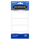 BAZIC 2 3/4" X 1" White Multipurpose Label (128/Pack), pack of 24