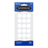 BAZIC White 3/4" Round Label (504/Pack), pack of 24