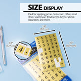 BAZIC Gold Foil Number Label (378/Pack), pack of 24