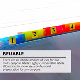 BAZIC Gold Foil Number Label (378/Pack), pack of 24