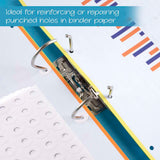 BAZIC White Round Reinforcement Label (544/Pack), pack of 24
