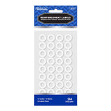 BAZIC White Round Reinforcement Label (544/Pack), pack of 24