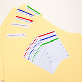 BAZIC Assorted Color File Folder Label (126/Pack), pack of 24