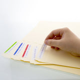 BAZIC Assorted Color File Folder Label (126/Pack), pack of 24