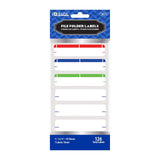 BAZIC Assorted Color File Folder Label (126/Pack), pack of 24
