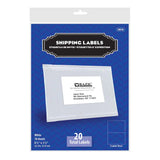 BAZIC 8.5" X 5.5" Shipping Labels (20/Pack), pack of 24