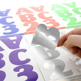 BAZIC 2" Metallic Color Alphabet & Numbers Stickers (72/Pack), pack of 24