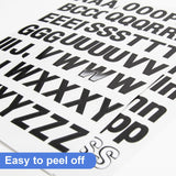 BAZIC 1" Black Color Alphabet & Numbers Stickers (346/Pack), pack of 24