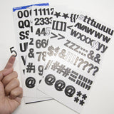 BAZIC 1" Black Color Alphabet & Numbers Stickers (346/Pack), pack of 24