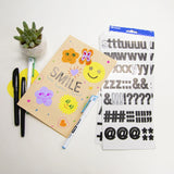 BAZIC 1" Black Color Alphabet & Numbers Stickers (346/Pack), pack of 24