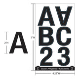 BAZIC 2" Black Color Alphabet & Numbers Stickers (72/Pack), pack of 24