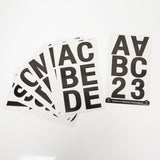 BAZIC 2" Black Color Alphabet & Numbers Stickers (72/Pack), pack of 24