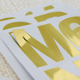 BAZIC 2" Gold Metallic Color Alphabet & Numbers Stickers (72/Pack), pack of 24