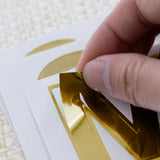 BAZIC 2" Gold Metallic Color Alphabet & Numbers Stickers (72/Pack), pack of 24
