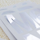 BAZIC 2" Silver Metallic Color Alphabet & Numbers Stickers (72/Pack), pack of 24