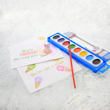 BAZIC 8 Ct. Semi Moist Watercolor w/ Brush, pack of 24