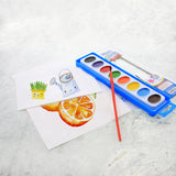 BAZIC 8 Ct. Semi Moist Watercolor w/ Brush, pack of 24