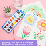 BAZIC 16 Ct. Semi Moist Watercolor w/ Brush, pack of 24