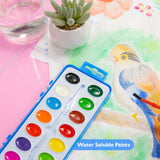 BAZIC 16 Ct. Semi Moist Watercolor w/ Brush, pack of 24