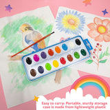 BAZIC 16 Ct. Semi Moist Watercolor w/ Brush, pack of 24