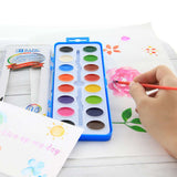 BAZIC 16 Ct. Semi Moist Watercolor w/ Brush, pack of 24