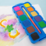 BAZIC 12 Ct. Watercolor w/ Brush & Mixing Palette, pack of 24